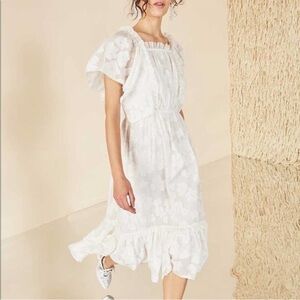 Ulla Johnson | Mildred | Floral Fil Coupe Ruffles. Dress ~ Size 2